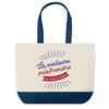 Tote Bag - PLANETEE - Palefrenière Meilleure Du Monde - Fond Bleu - Coton 40x45 Cm - Grand Format