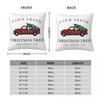 Christmas Tree Farm Vintage Truck Pillowcase Printed Cushion Cover Decorative Throw Pillow Case Cover Home Zipper 40*40Cm