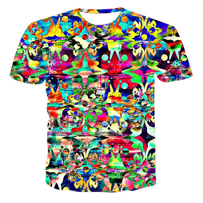 New Men's Short Sleeved Summer 3D Personalized Printed Current Design T-shirt