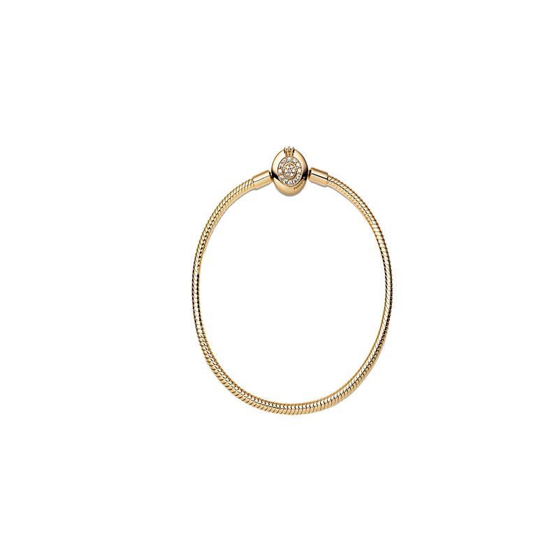 Pandora Brățară Coroană Strălucitoare Femei Aurie 569046C01