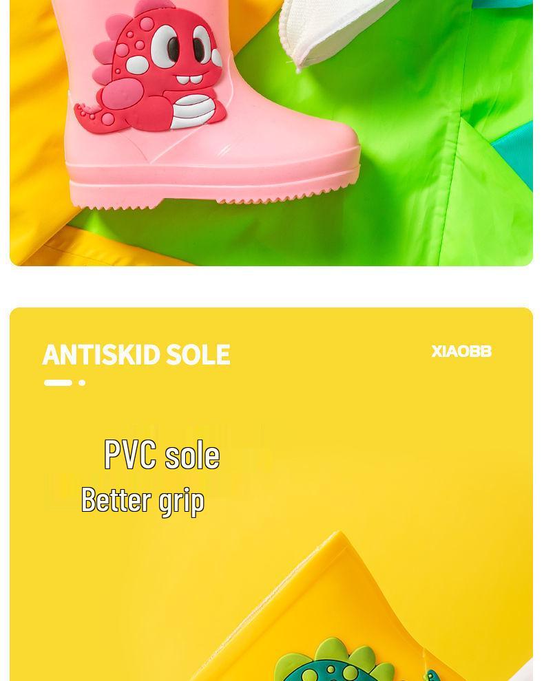Cartoon Baby Non-Slip Waterproof Rubber Rain Boots - Cute Toddler Shoes