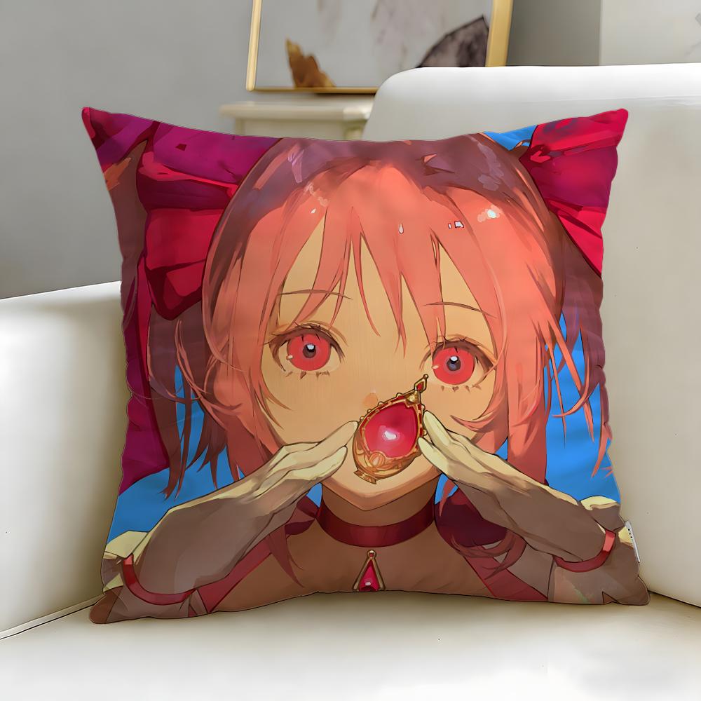 classic anime Puella Magi Madoka Magica Cushion Cover Soft EasyWash Pillow Case Versatile for Couch Bed Travel and Office