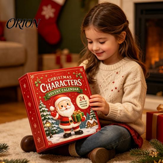 Acrylic Collectible Toys 2026 Christmas Characters Advent Calendar, 24-Day Countdown Food Theme Ornament Set, Party Favors 2D Hanging Decor for Tree,