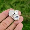 Natural Blue Lace Agate 925 Silver Promise Bird Adjustable Ring For Girls