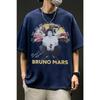 Summer Hot Sale Casual Funny Bruno Mars Graphic Shirt Y2K Unisex Lightweight Printed Short Sleeve Casual Outdoor Cotton Tee