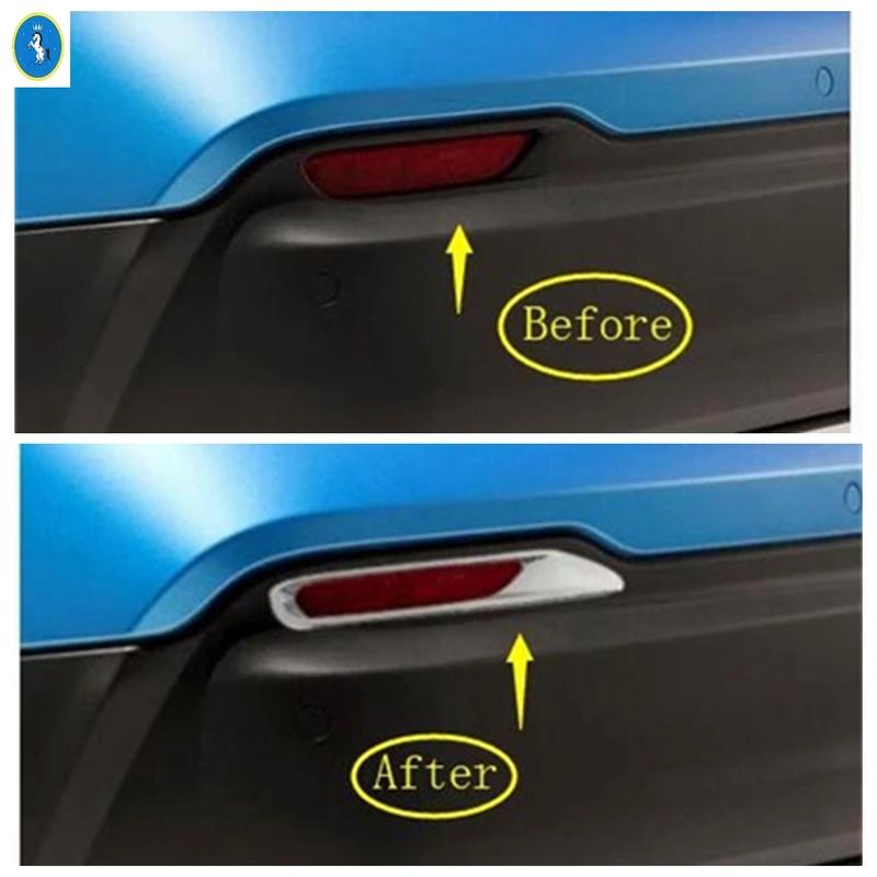 Auto Tail Rear Fog Lights Lamp Frame Decor Cover Trim For Nissan Qashqai J11 2018 20119  ABS Accessories Exterior Refit Kit