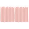 VidaXL Rideaux en voile avec œillets 2 pcs rose 140x140 cm, rideau en filet, rideau transparent, voile de fenêtre, 4102095