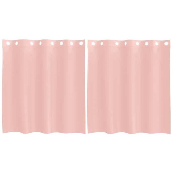 VidaXL Rideaux en voile avec œillets 2 pcs rose 140x140 cm, rideau en filet, rideau transparent, voile de fenêtre, 4102095