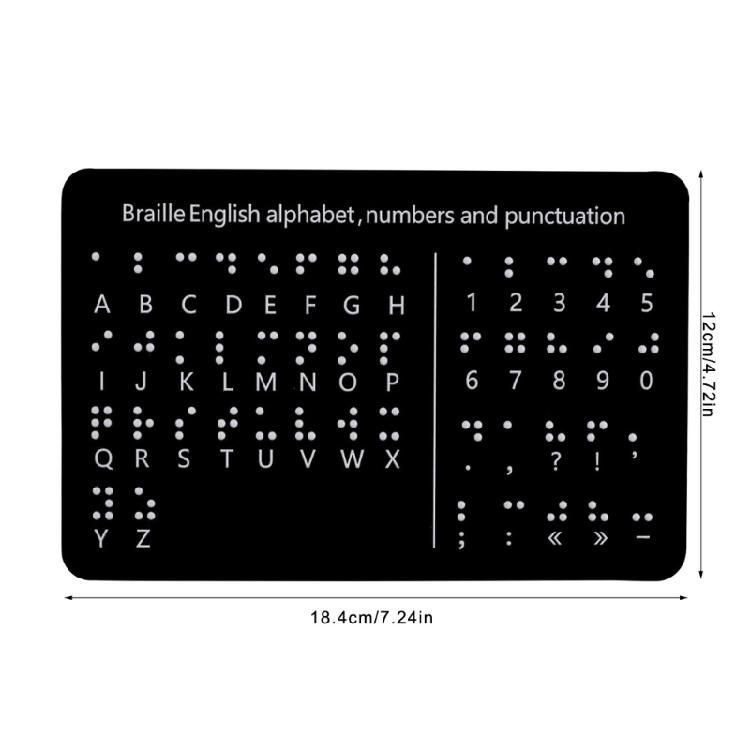Professional Braille Letter Board with Raised Dots Number and Punctuation Learning Board Portable Braille Teaching Aid
