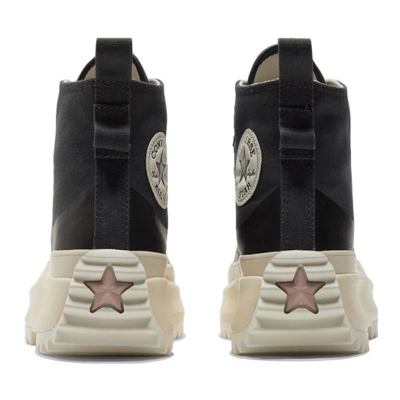 Converse Run Star Hike Trendy Versatile High-Top Canvas Shoes Unisex Black and Grey