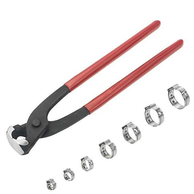 Infinitely Adjustable Single Ear Oil Hose Clamp Pliers, O-Type Hose Tool