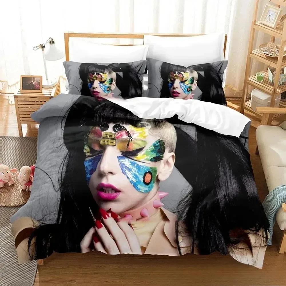 Fashion L-Lady G-Gaga Bedding Dormitory Sheets 2/3-piece Bedding Set Three-piece Soft Warm Bedding Set 135x200cm