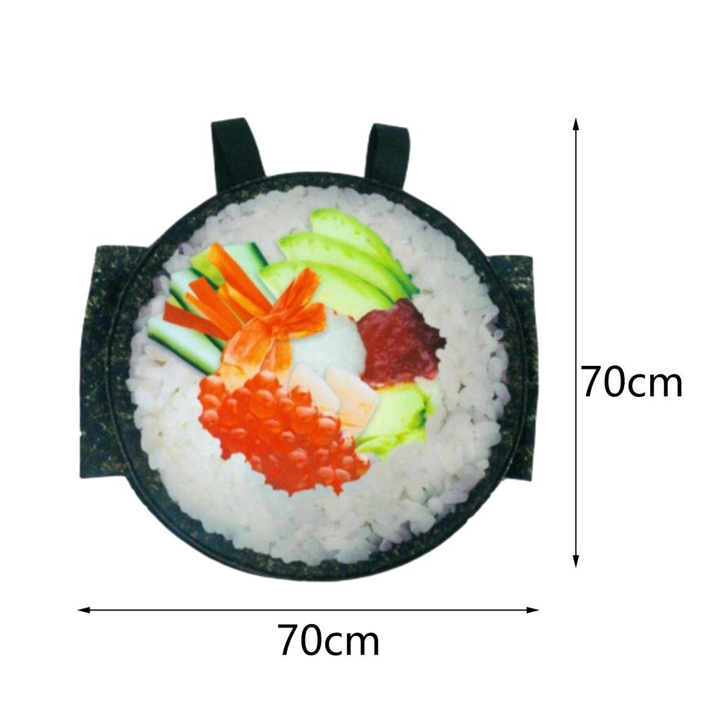 Sushi Rol Halloween Kostuum Grappige Outfit voor Nieuwjaar Rollenspel Foto Prop Volwassenen