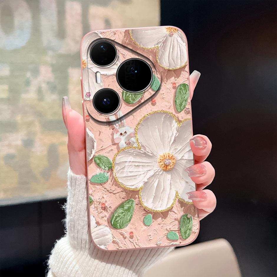 Case For Huawei Pura 80 Pro Plus Ultra Cartoon Heart Soft Silicone Shockproof Bumper Cover For HuaweiPura80ProPlus 80Ultra Funda