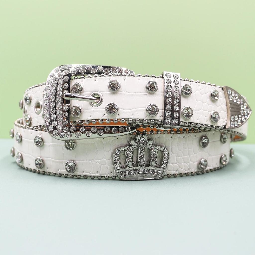 Unisex Rock Fashion Belt with Rhinestones and Sequins