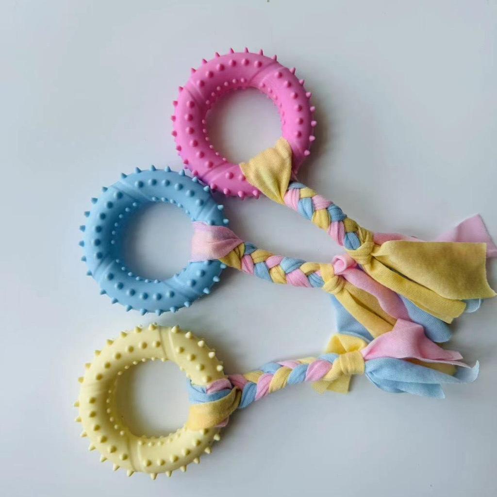 Durable TPR Teething Dog Toys for Golden Retrievers and Corgis - Bite-Resistant Cleaning Sticks and Balls