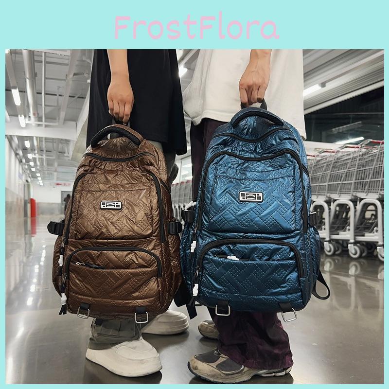 Fashionable Solid Color Embossed Texture Student Backpack For Use University