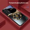 Gradual Round Dragon For Samsung Galaxy S 8 9 10 20 Plus 21 FE 22 23 24 Ultra S7 Edge Black Tempered Glass Phone Case Hard Shell