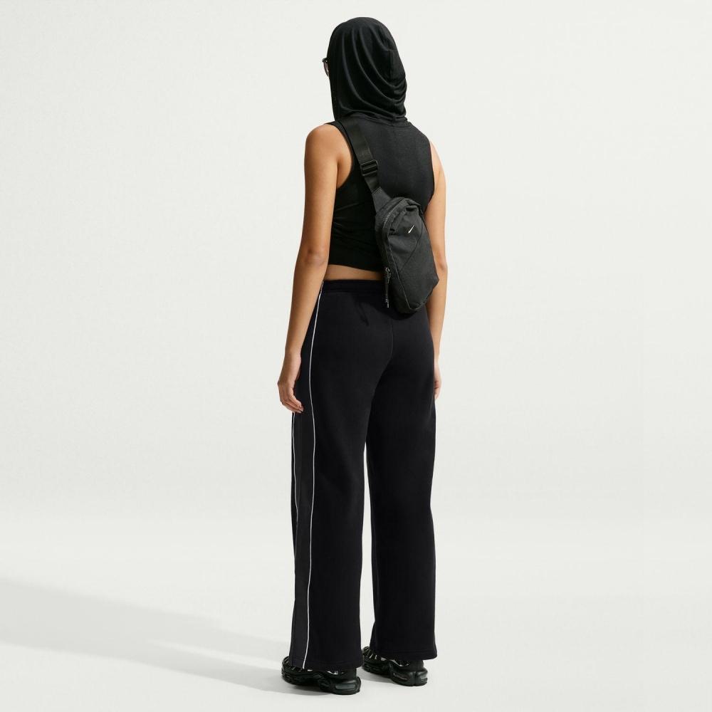 Nike Mw Fleece Wide Leg Pants Black Sail Iu1125  001ttlblk Sail