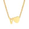Initial Heart Necklace for Women,18K Gold Plated Stainless Steel Tiny Heart Letter Necklace, Personalized Name Jewelry
