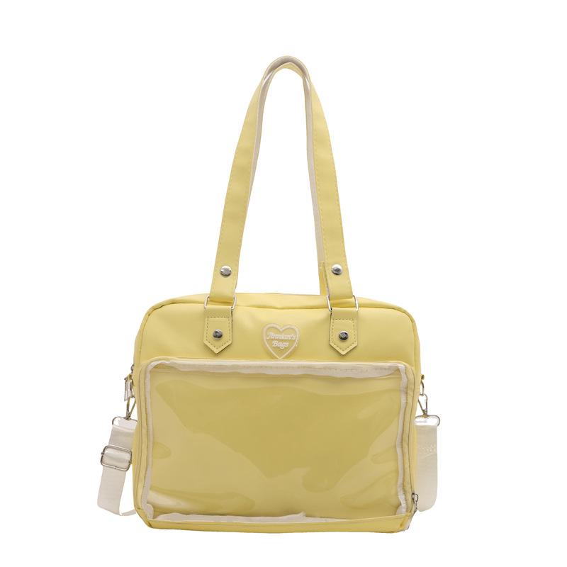 Soft Girl Transparent Ita Bag - Japanese Academy Style Crossbody with Pin Board for Dolls