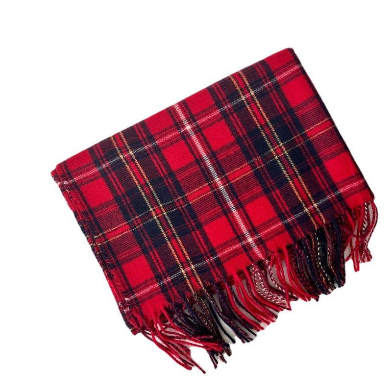 2025 Scarf Shawl Women's New Winter Thickened Warm Imitation Cashmere Scarf, Plaid Autumn and Winter Scarf Women