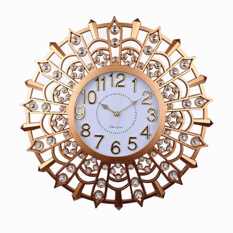 

Круглые настенные часы Набор подвесных картин Гостиная Большие Модные Креативные Домашнее украшение Часы Бесшумные часы Настенные Gold Roman Wall Clock