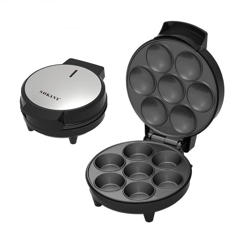 

Электрическая мини-блинница и тарталетница с 7 отверстиями, большой вместимостью и контролем постоянной температуры 220V EU Standard чёрный
