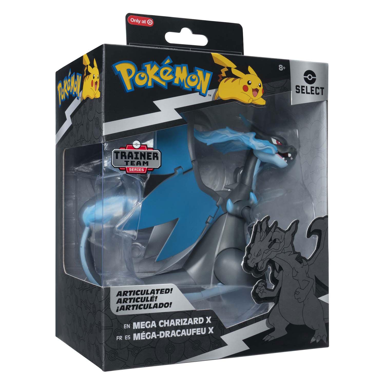 Nintendo Pokémon Select Mega Charizard X 6 Inch Super Articulated Figure 15 Points of Articulation