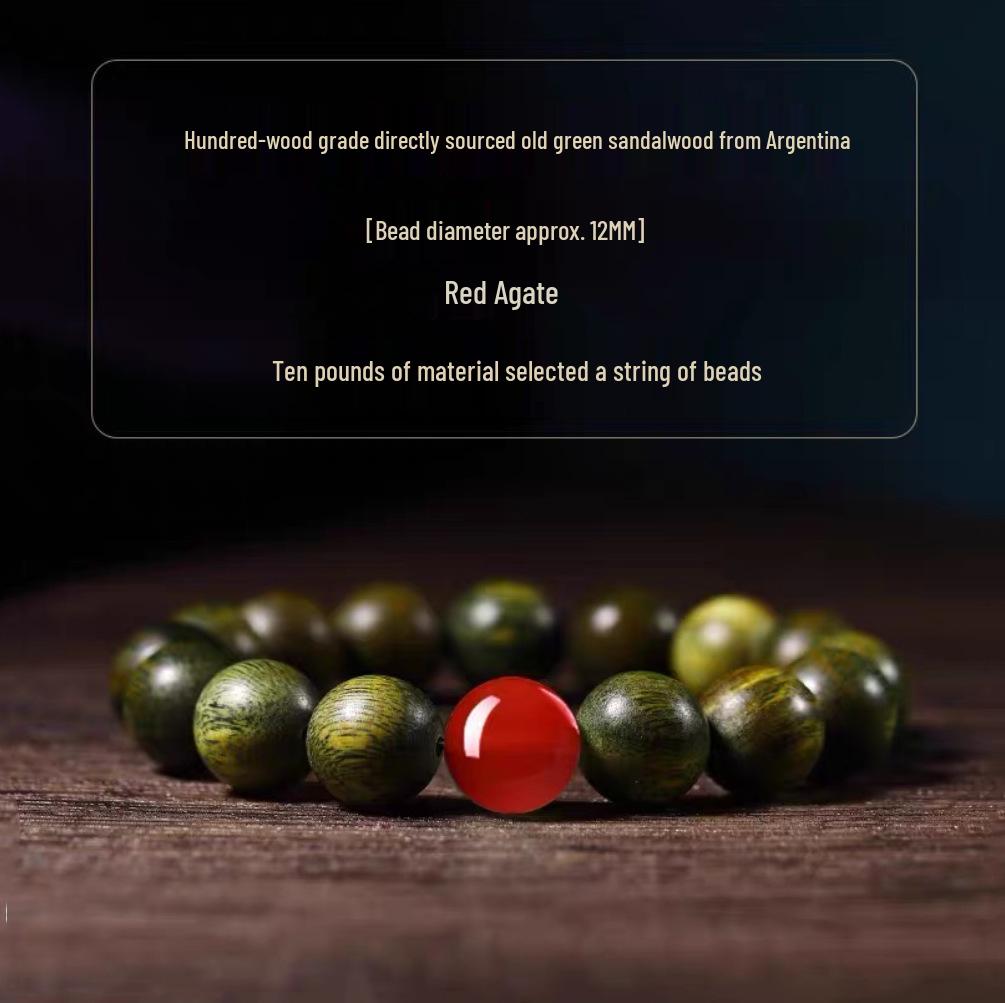 Premium Green Sandalwood & Wenge Bracelet for Men & Women - High Density, Collection Grade
