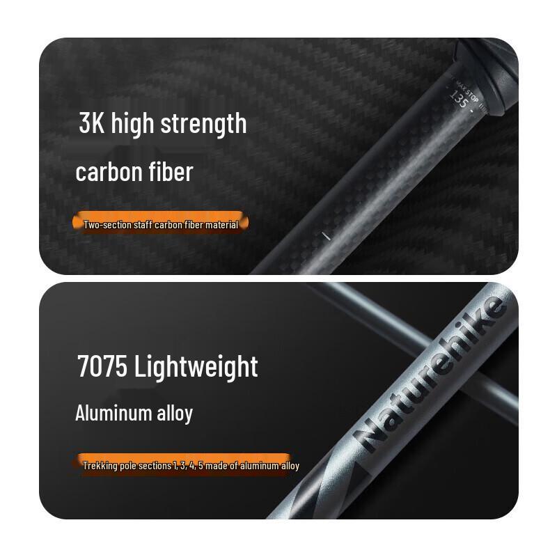 Naturehike Changfeng UL Carbon-Aluminum Folding Trekking Pole