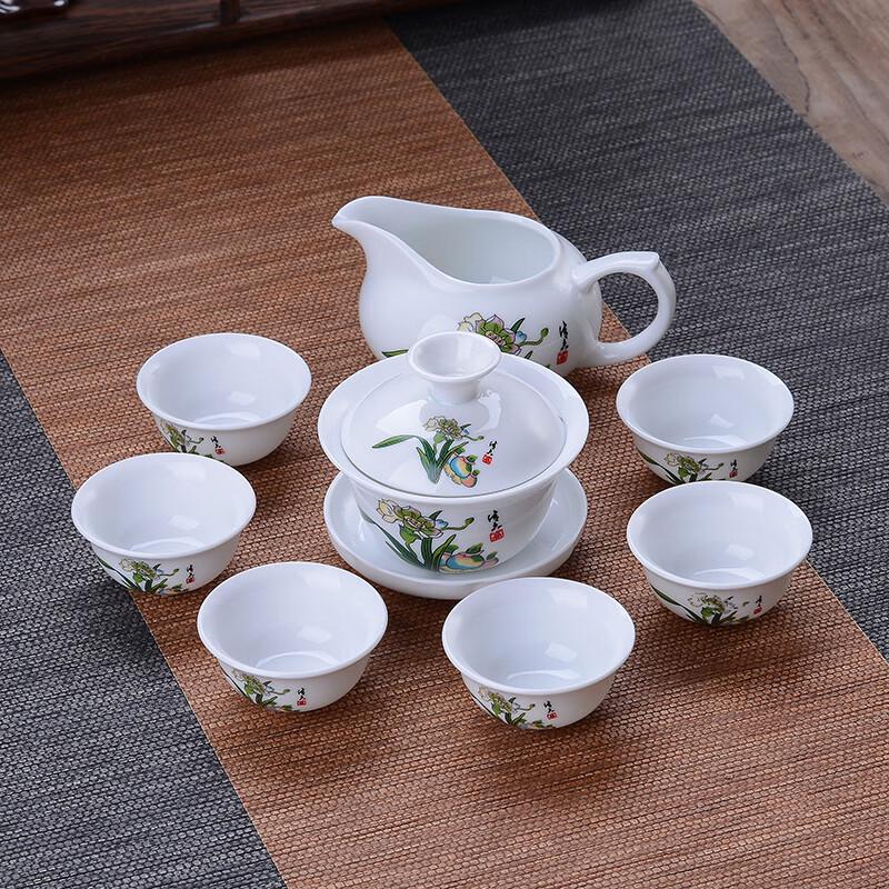 

Zhaoran Blue & White Porcelain 8-Piece Tea Set
