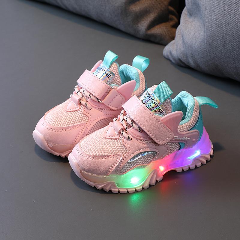 

Size Baby Led Shoes For Boys Girls Soft Glowing Toddler Shoes With Led Lights Nonslip Kids Luminous Light Up Sneakers 21