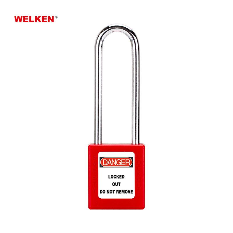 Factory Lockout Tagout Safety Lockout Tagout Padlock Long 76mm Shackle ABS Plastic Safety Padlock Keyed to Differ (Red,Plastic&Lockout Tagout&Lockout Tagout)