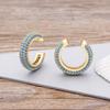 New Arrival Copper Zircon Round Ear Cuff For Women Without Piercing Earrings Jewelry Earcuff Real Gold Color Fashion Jewelry