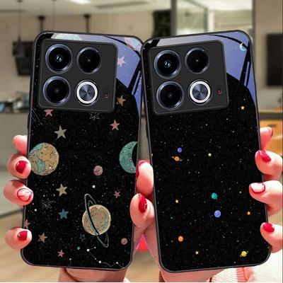 Astronauta Planeta Dla Infinix Note 40 4G 30i 12 G96 Smart 8 Hot 9 Play 10 11S 12 20i 50 Pro Plus 5G Szkło Hartowane Etui na Telefon