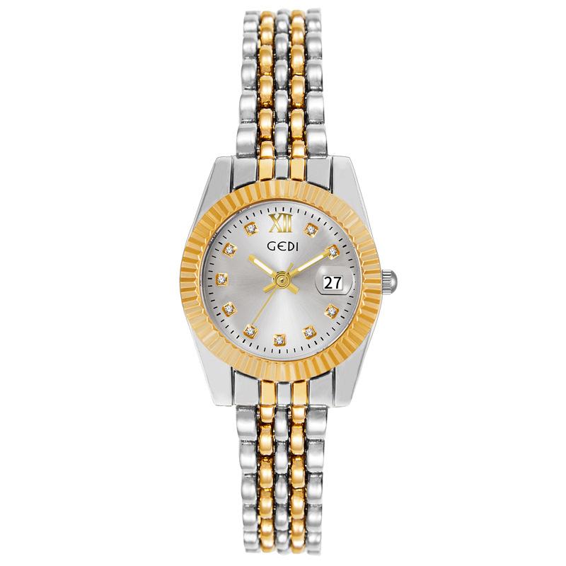 Premium Log Type Women S Watch Light Luxury Niche Calendar Steel Belt Waterproof Watch Women S Business Quartz Watch