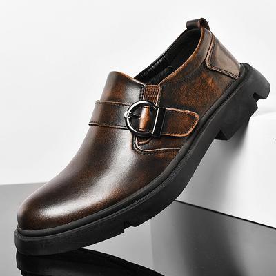 Fashion Spring British Style Designer Brand Leather Shoes Chelsea Leather Shoes Cowhide Shoes Waterproof Business Leather Casual Shoes