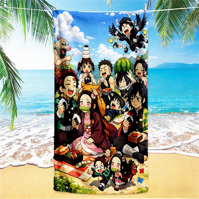 1pc Heroic Team Adventure beach towel,quick drying absorbent beach towel,outdoor sports swimming beach towel,Soft and comfortable Y72225
