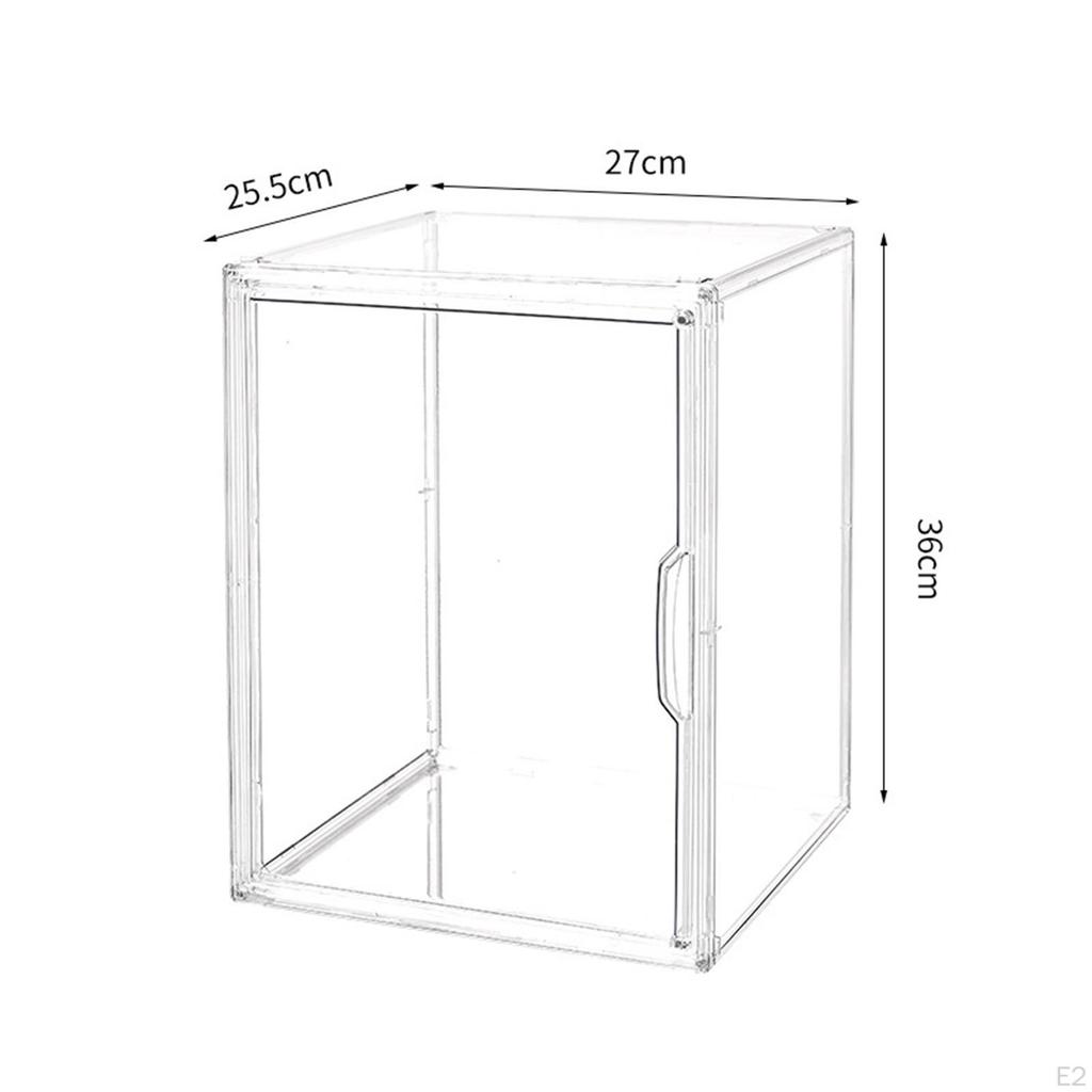 Klare Acryl Vitrine Regale für Figuren, Staubdichte Aufbewahrungsbox mit Tür