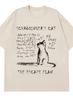 Schrodinger Cat Physics Quantum Mechanics Creative Print Summer ShortSleeved Cotton T Shirt Unisex Unisex Streetwear Loose TShirts