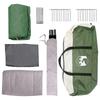 Tunnel Tent with Roof Green 370 x 275 x 210 cm Polyester and Steel