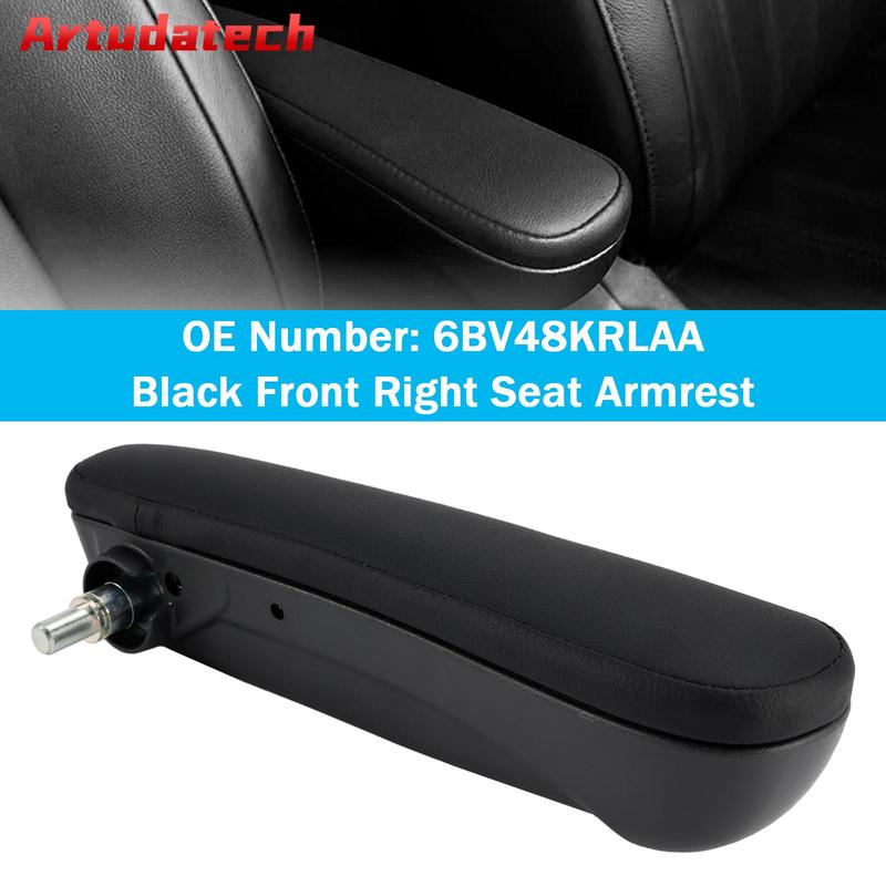 Artudatech Black Front Right Seat Armrest 6BV48KRLAA For Fiat 500 Abarth 2016- Car Accessories
