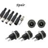 5 Pairs DC 12V Male Jack Plug Female Socket Panel Mount Power Connectors Terminals Blocks Electrical Equipment Supplies