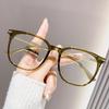 New Women's Large Frame Glasses, Essential Anti-Blue Light, Round/Square Faces, Clear Lenses, High-End Slimming Design