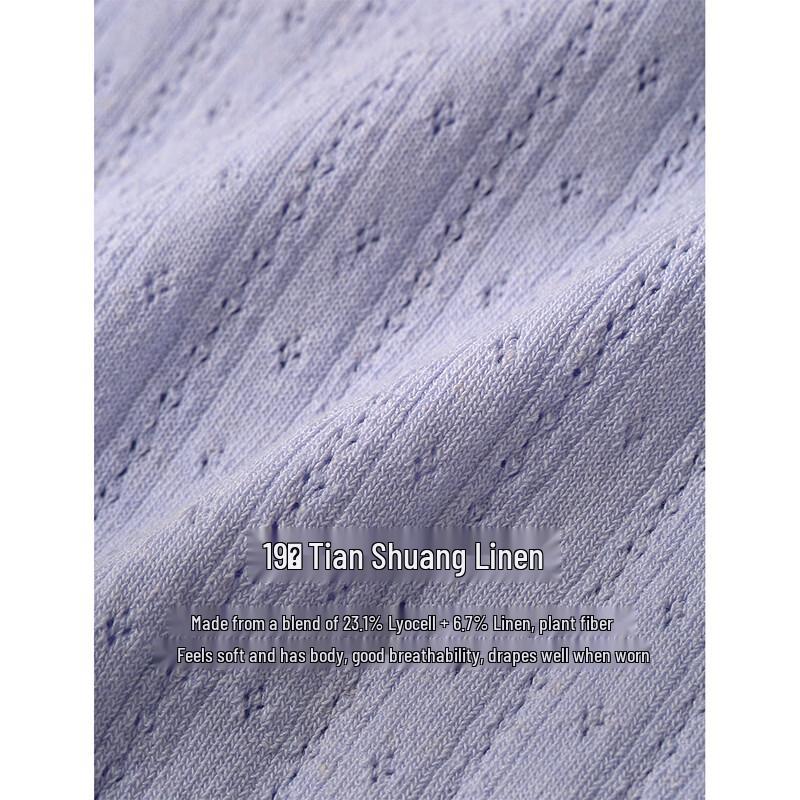 INMAN French V-Neck Short Sleeve Hollow Knit Cardigan