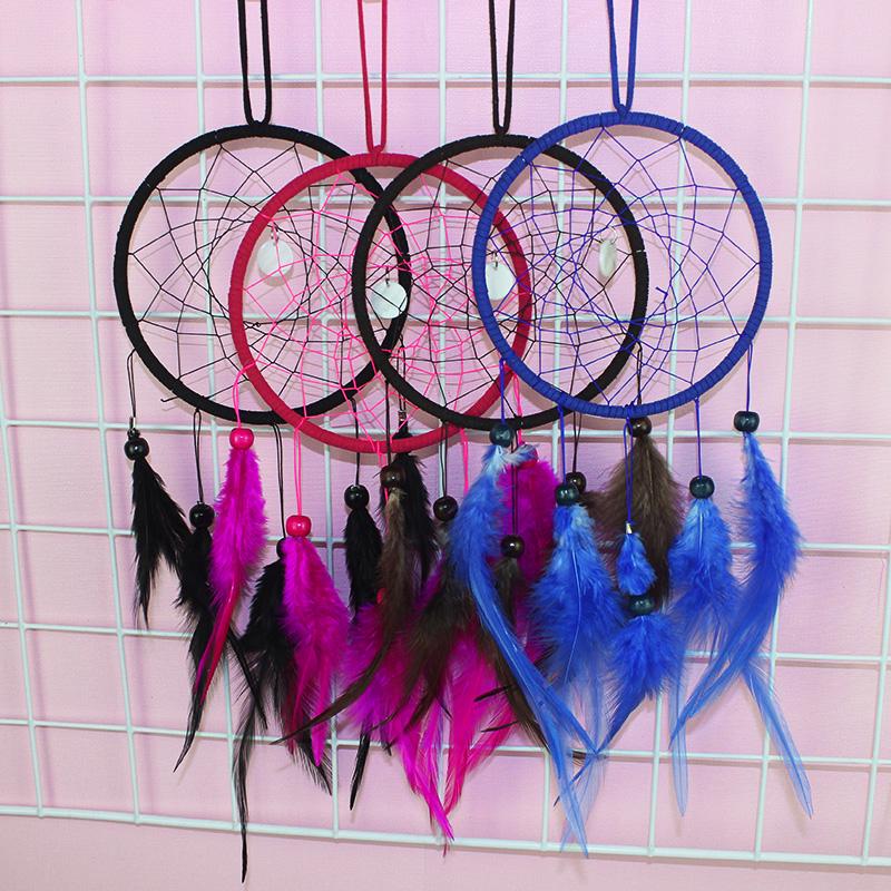 Colorful DIY Dream Catcher Kit Feather Decoration Wall Home nursery Decor Feather Set Crafts Dream Catcher DIY Material craft