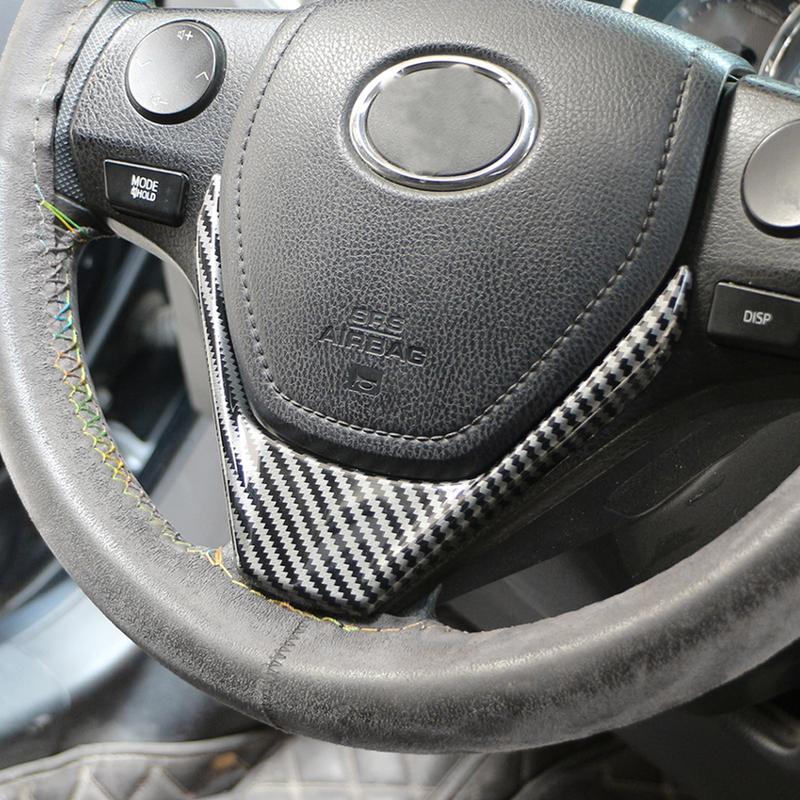 For Toyota Levin Corolla 2014-2018 for RAV4 2014- Car Steering Wheel Trim Cover Chrome Sticker Accessories