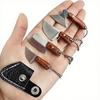 DIY Steel Wood Mini Pocket Knife Car Keychain Fishing Accessory and Bottle Opener