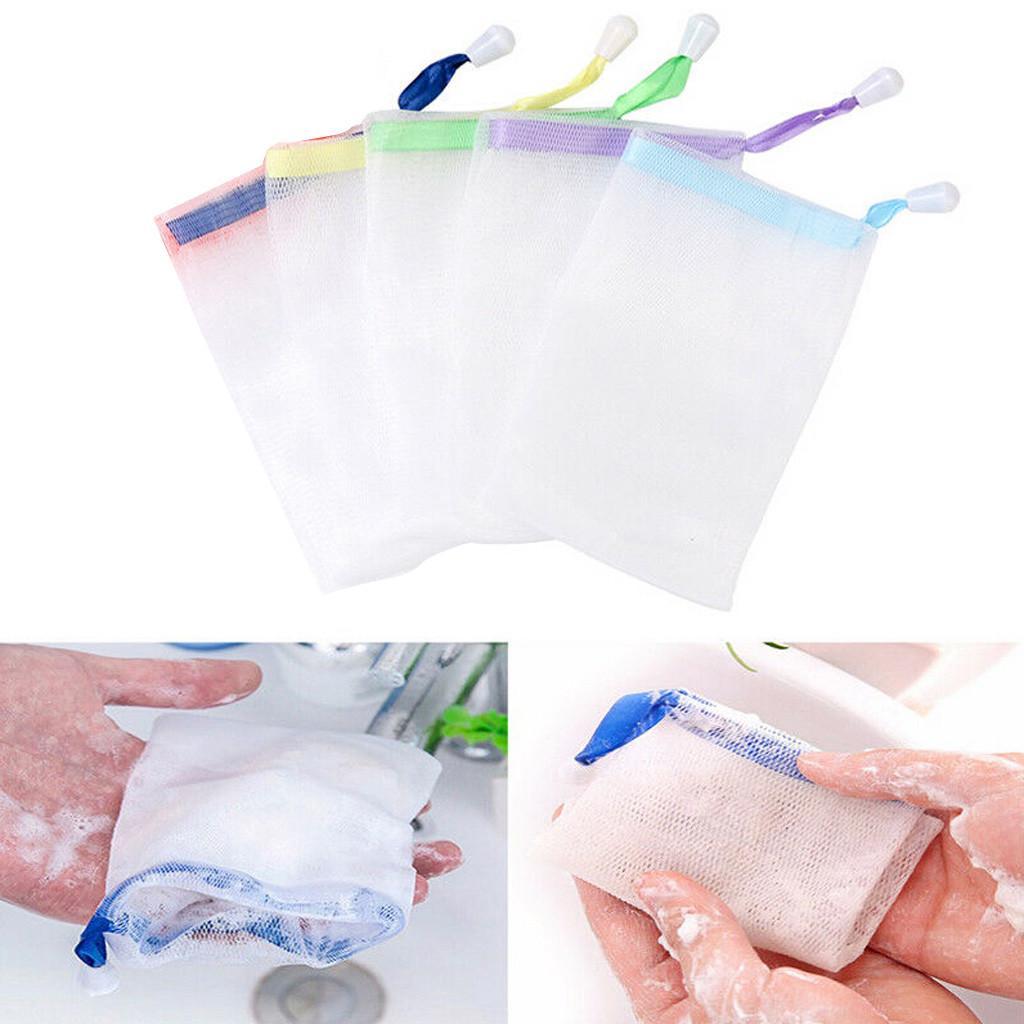 [Ice] Soap Bag Suds Maker Mesh Net Bags Sack Bath Pouches Holder